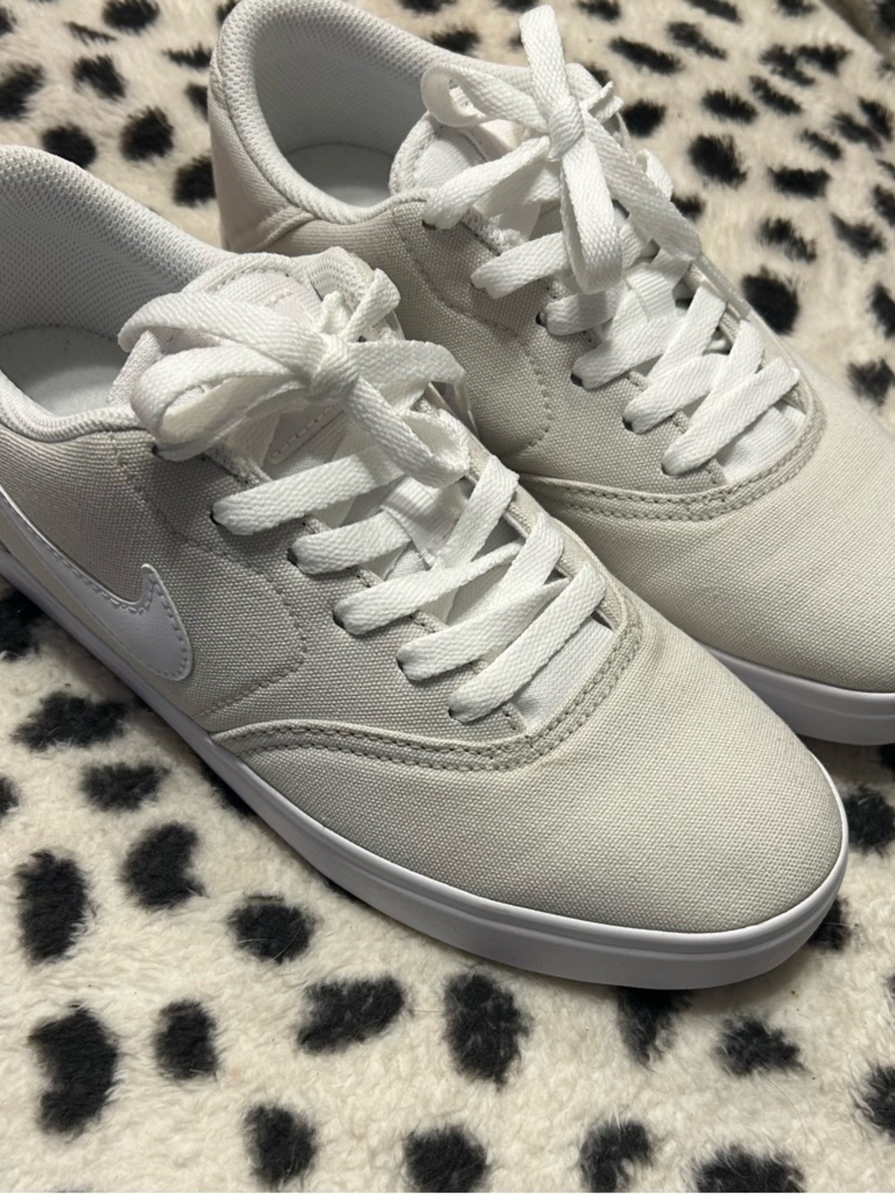Nike White Canvas Low-Top Sneakers